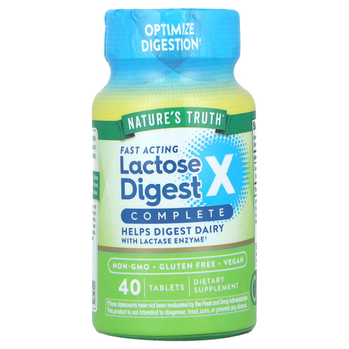 Nature's Truth, Fast Lactose Digest X ™ Complete, 40 таблеток (90 мг на таблетку)