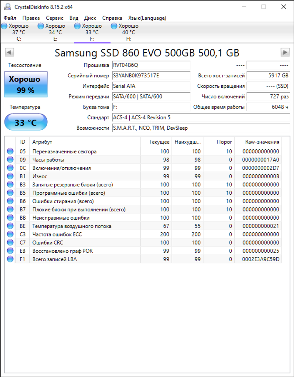 Накопитель SSD 500 Gb Samsung 860 EVO (RTL) 2.5" (MZ-76E500BW)