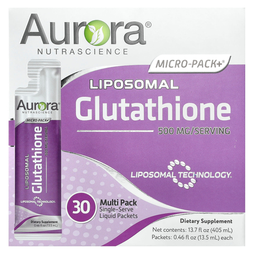 Aurora Nutrascience, Micro-Pack+®, липосомальный глутатион, 30 пакетиков по 13,5 мл (0,46 жидк. унции)