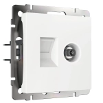Розетка ТВ+Ethernet RJ-45 6 cat. (белый) W1181301