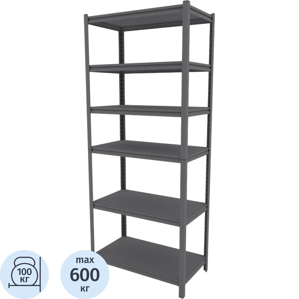 Стеллаж металлический Ульт_Everest Beamy Luxe-100-40/90/220-6-C (Разборный)