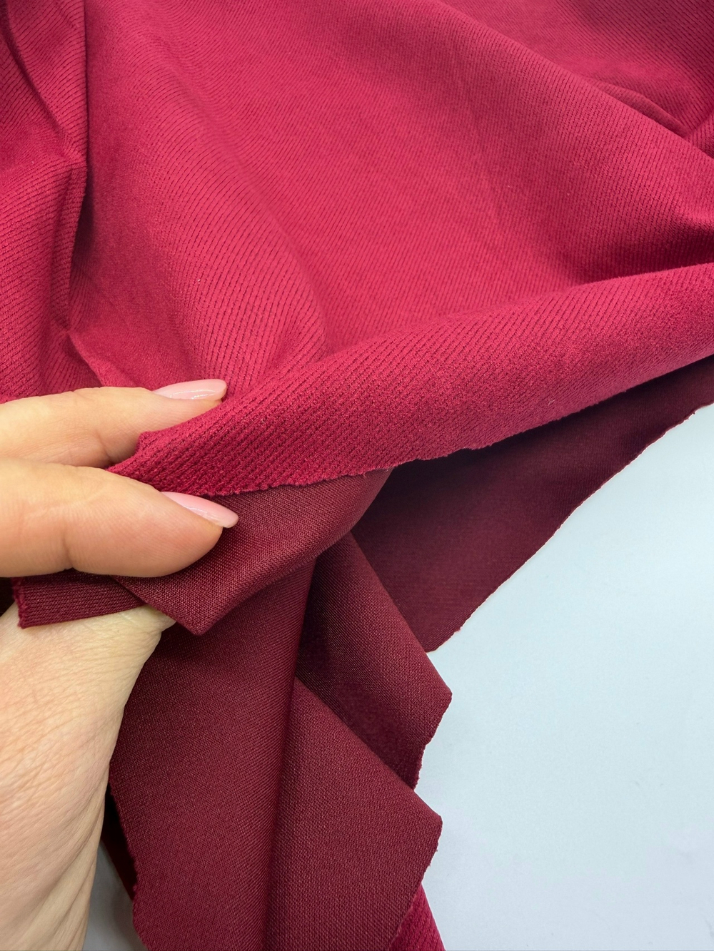 Замша твил марсала