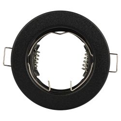 Встраиваемый светильник штампованный ЭРА ST1 SBK MR16 GU5.3 черный матовый