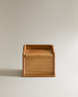 Zara Home солонка из дерева, цвет коричневый, 11 см