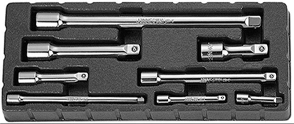 S28H08S Набор удлинителей 1/4&quot;, 3/8&quot;, 1/2&quot;DR, 50-250 мм, 8 предметов