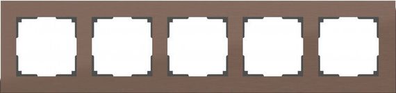 Рамка Werkel Aluminium на 5 постов алюминий коричневый WL11-Frame-05 4690389073724