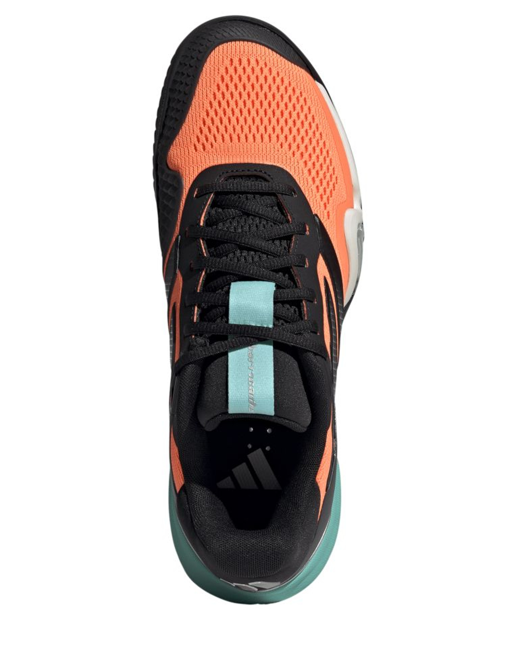 Мужские кроссовки теннисные Adidas Barricade 14 M - flash aqua/core black/lucid orange