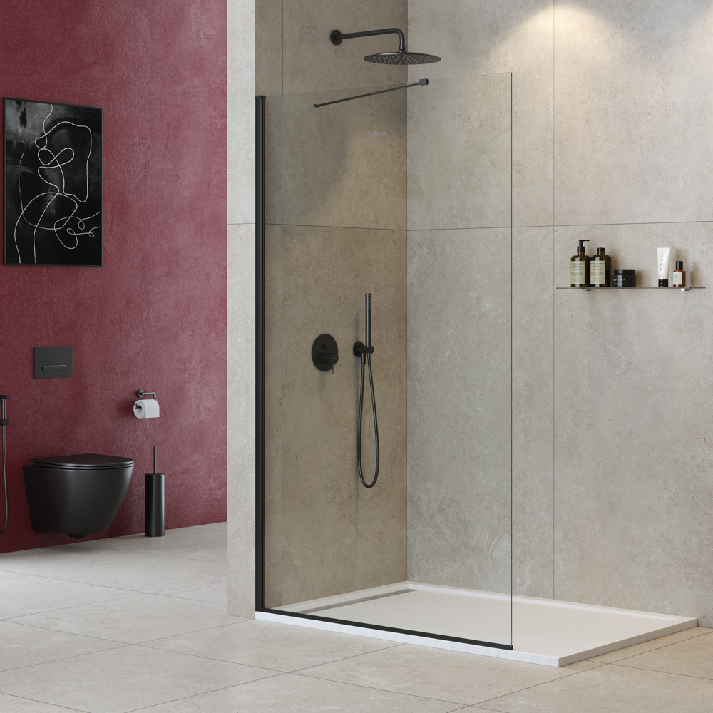 Душевая перегородка Cezares LIBERTA-L-1-TB-115-C-NERO