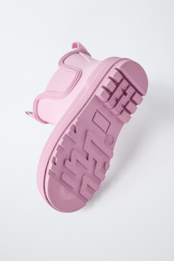 ZARA РЕЗИНОВЫЕ САПОГИ С ЭЛАСТИЧНЫМИ ДЕТАЛЯМИ, РОЗОВЫЙ