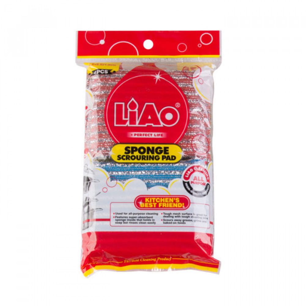 Губка металическая кухонная Liao 4 шт