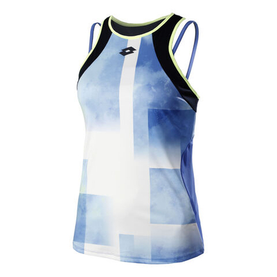 Женская теннисная майка Lotto Top Ten III PRT1 Tank Top Women - Blue, White