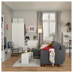 3-местный диван с кушеткой - IKEA BRUKSVARA/БРУКСВАРА ИКЕА, 203х85х80 см, черный