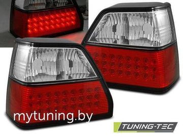 Задние фонари VW Golf 2 red white led