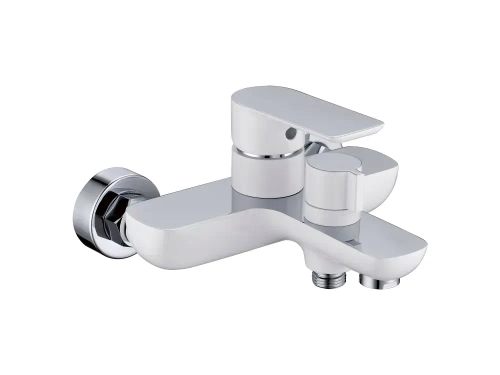 Смеситель для ванны с ручным душем RIMERO RM3070WC (Белый/Хром)