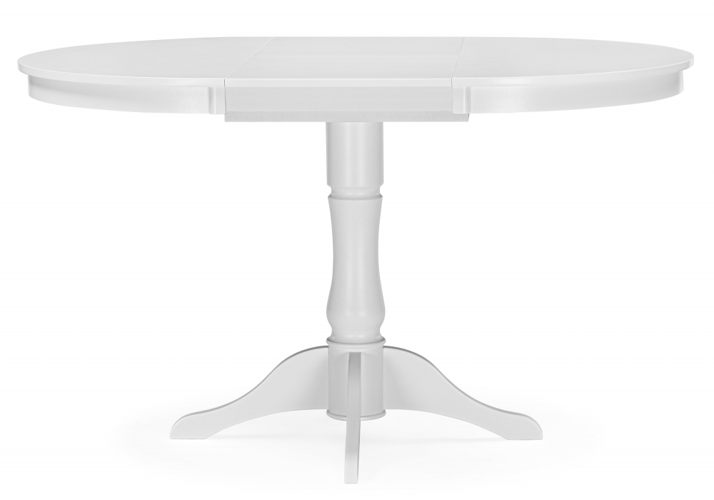 Стол деревянный Woodville Амадей 90(130)x90 белый матовый