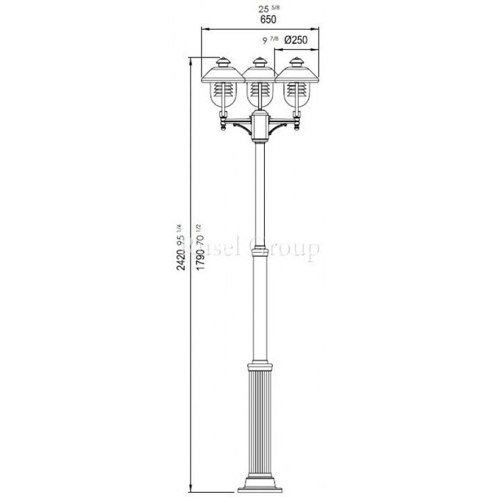 Уличный светильник Kolarz VECCHIO RAME 94039/3L/CU