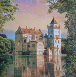 Декоративный гобеленовый чехол Замок мечты 47х47