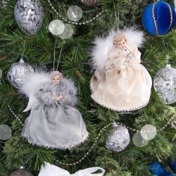Елочное украшение Ангел Мерри Серебро