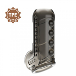 Насадка на пенис и мошонку с текстурной поверхностью Pretty love серая