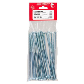 Саморезы универсальные 6,0x180 (белый цинк 30 шт)