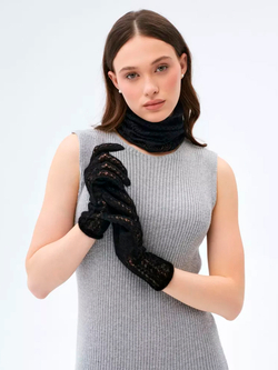 Перчатки ажурные ПЧ228-07 черные