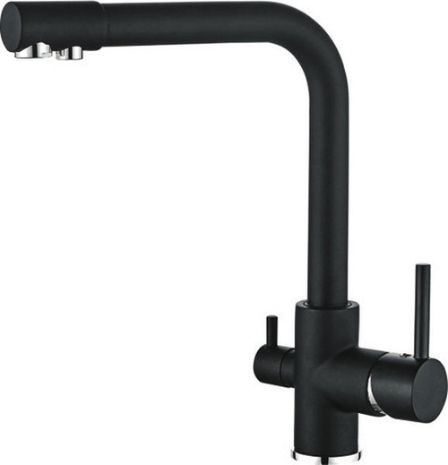 LEDEME Смеситель  для кухни с подключ. к фильтру питьевой воды ЧЕРНЫЙ L4055B-3