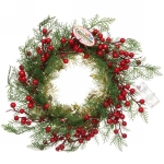 Венок новогодний с подсветкой «Ягодное чудо» 40 см