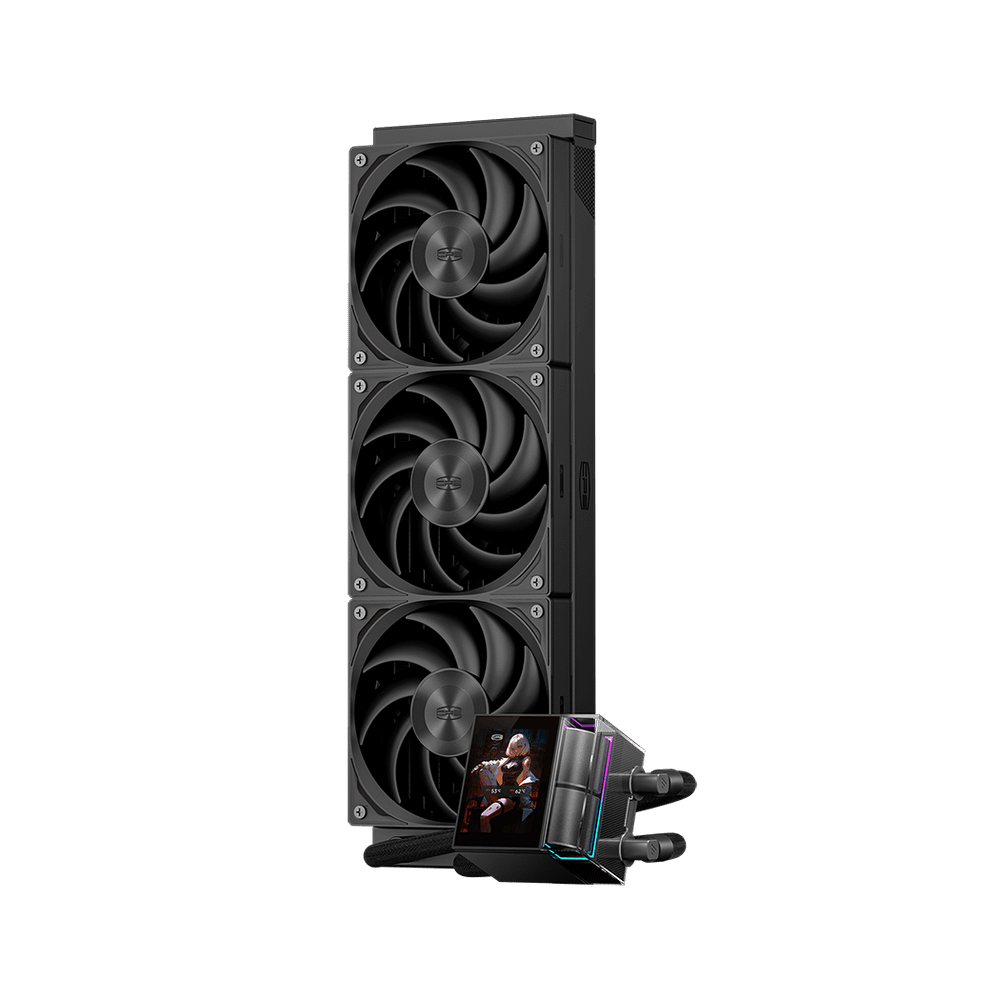 Водяное охлаждение для CPU PCCooler DS360 Display BK TDP 310W 115X/1200/1700/1851/AM4/AM5 Черный