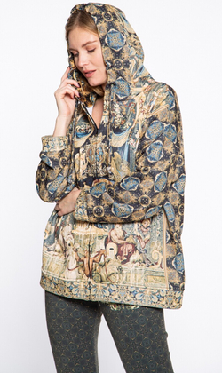 Худи "Барокко", по мотивам рисунков на средневековой портьере, представляющих Венеру и амуров. Эпоха короля Людовика XIV