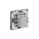 Выключатель двухклавишный с подсветкой, KANT, черный уголь