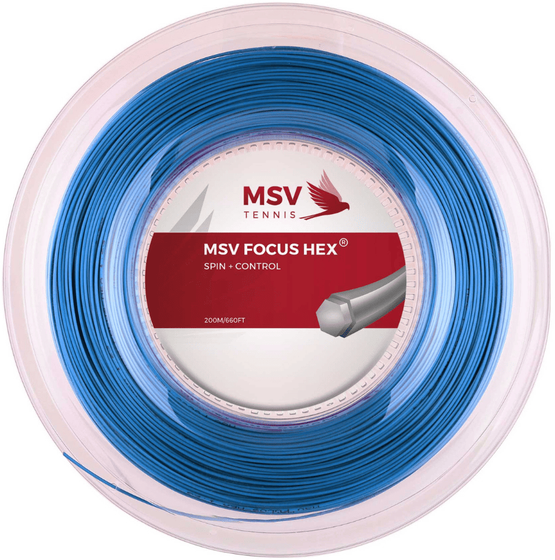 Теннисная струна MSV Focus Hex BL - 1.27 Reel (200м), арт. 5153