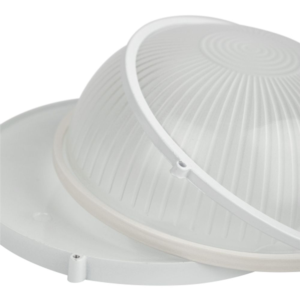 Светильник ЭРА НБП 03-100-001 Акватермо алюминий/стекло IP54 E27 max 100Вт D240 круг белый | Светильники ЖКХ РБ