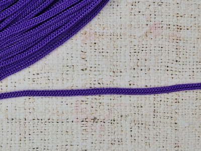 Шнур полипропиленовый вязаный 5 мм, фиолетовый