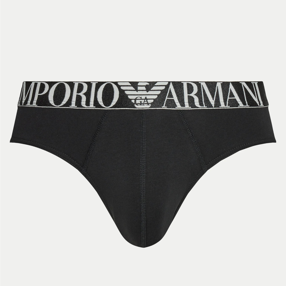 Набор мужских трусов брифов 3в1 черные Emporio Armani 111734_4F726 73320