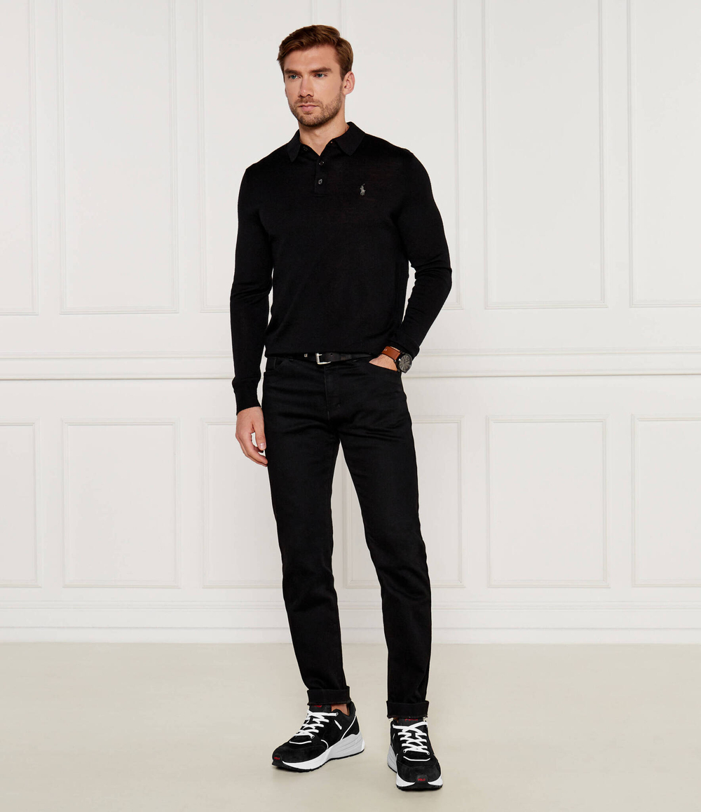 Кожаные кроссовки TRACKSTR 250 POLO RALPH LAUREN - черный(809944590)