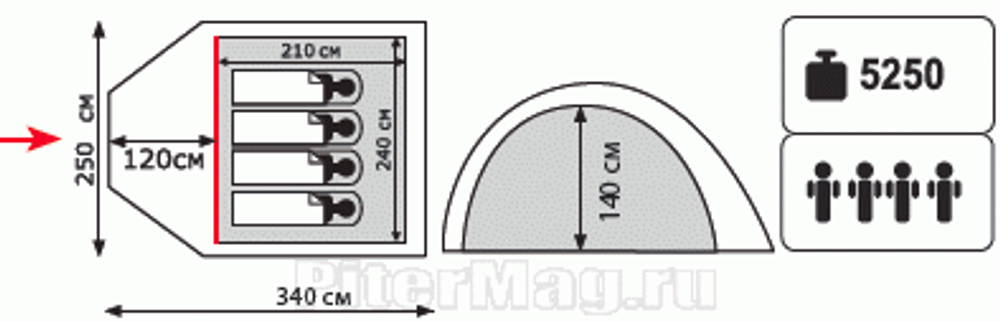Палатка Totem Chinook 4 V2 [TTT-017]