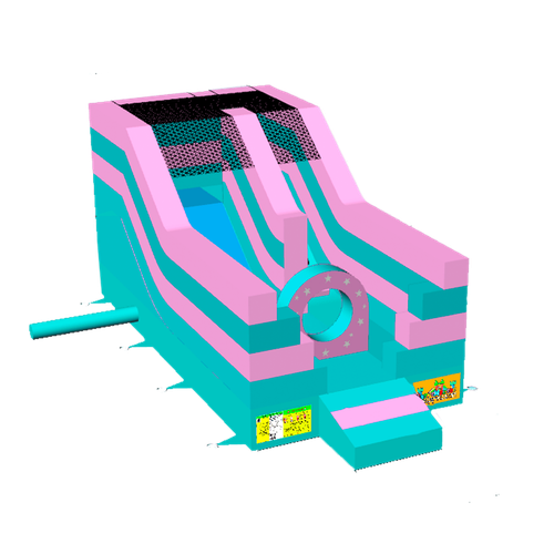 Коммерческий надувной батут «Бирюзовая долина»,  5*2,5*3 м