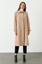 0092 Пальто женское (бежевый)