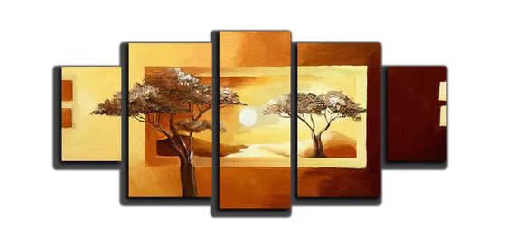 Модульная картина"Рассвет в саванне"