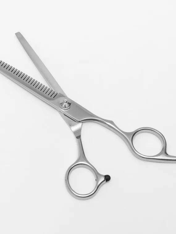 Ножницы филировочные с упором, лезвие — 6,5 см, цвет серебристый