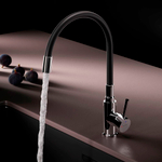 Смеситель для кухни с гибким изливом, черный/хром AM.PM X-Joy S F85B07602