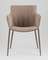 Стул Твигги велюр бежевый, каркас бежево-серый