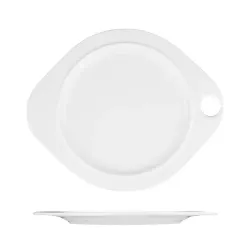 Тарелка 27,5*22,5 см овальная фуршетная с выемкой белая фарфор P.L. Proff Cuisine [6]