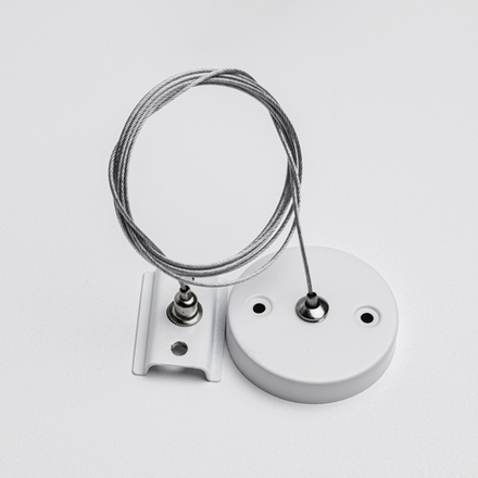 Тросовый подсвес для однофазного трекового шинопровода MKA-005-1 1,5 м Белый