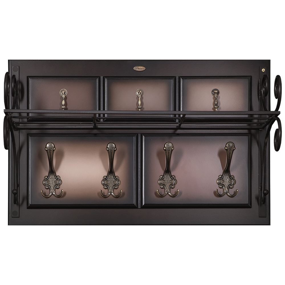 Вешалка настенная Пандора 1 Орех Оберджин Шоколад