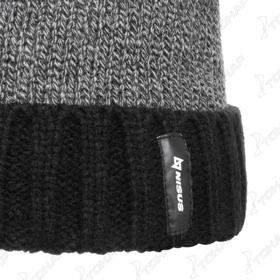 Шапка мужская утепленная с отворотом City man, цвет серый, one size, (N-HI-DGB) NISUS