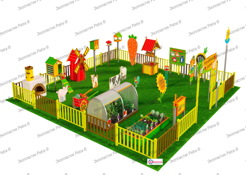Игровая развивающая площадка Фермерский дворик Престиж