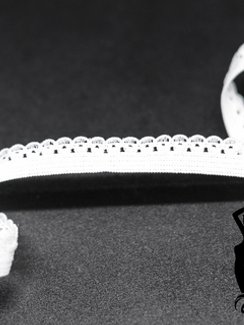 001 50 Резинка ажурная 10 мм Греция, белый 001