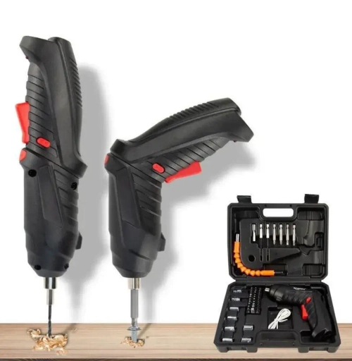 Шуруповерт аккумуляторный, набор 47 предметов. Электрическая аккумуляторная отвертка.