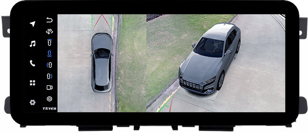 Магнитола Nissan Patrol Y62, Infiniti QX56/QX80 2010-2017 (поддержка Bose и 360, рамка тип 1) - Teyes LUX ONE 360 монитор 12.3" 2K QLED на Android 10, 6Гб+128Гб, CarPlay, 4G SIM-слот, 4 камеры в комплекте